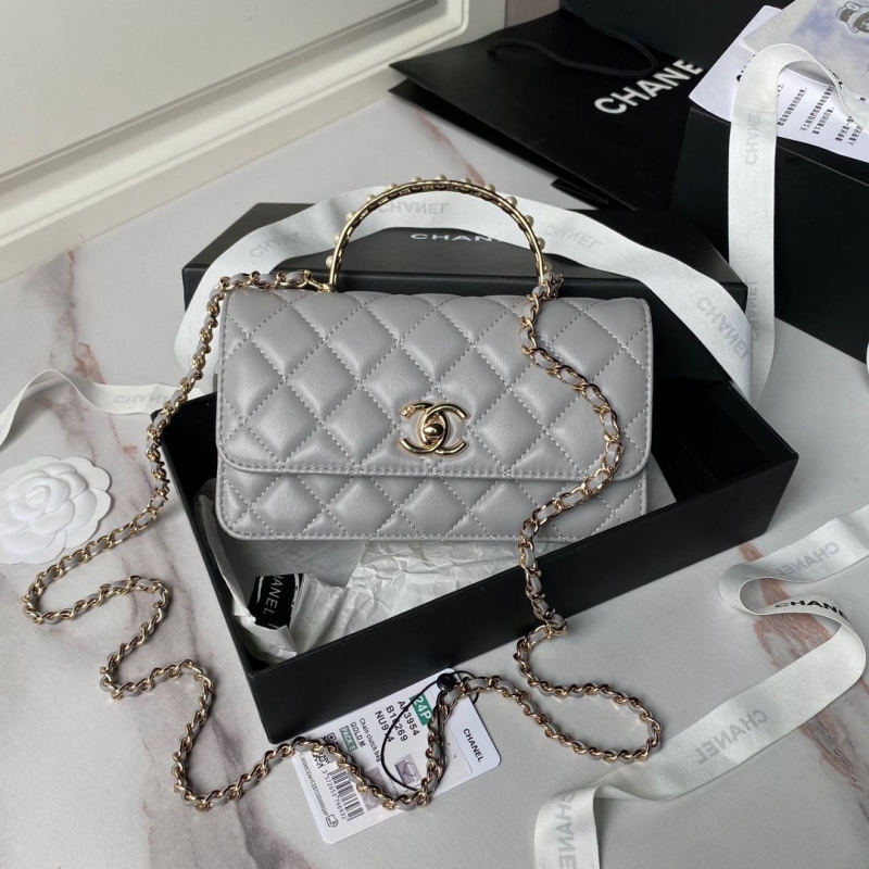 Ch*el top handle bags